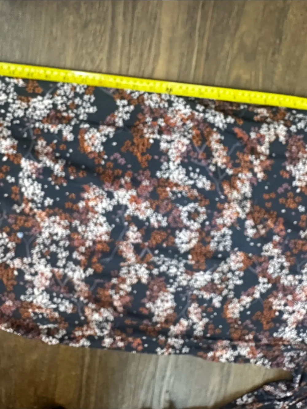 Scotch & Soda Black Floral Button-Front Long Sleeve Dress with Rust Accents
